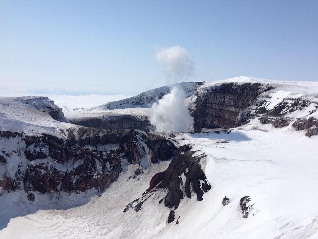 Ascending of the volcano Gorely