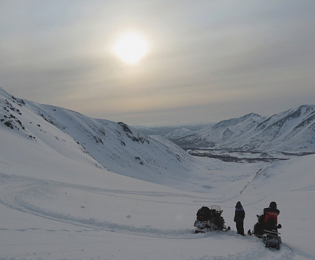 Adventure  on dog-sleds  to the upper  part  of  the river  Kitilgina  of  Milkovsky district, Central Kamchatka
