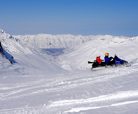Winter adventure on snow machines to Puschinkiye hot springs of Milkovsky district, Kamchatka (5 days, 4 nights) 