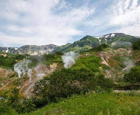 The Valley of Geysers / caldera  of  Uzon volcano / Nalychevskiye hot springs